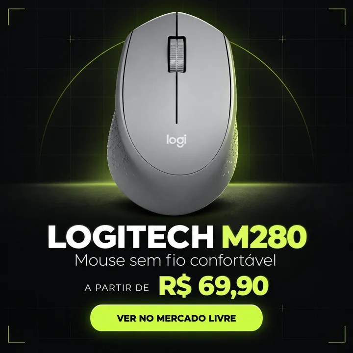 Logitech M280, mouse sem fio a partir de R$ 69,90