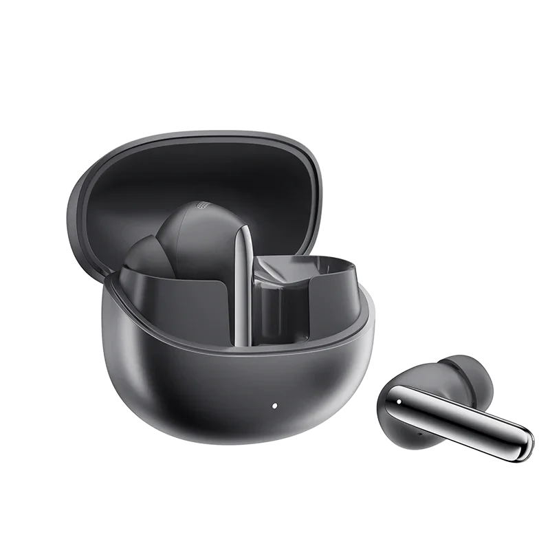 QCY MeloBuds Pro HT08 preto com estojo aberto, um dos modelos desta seleção.